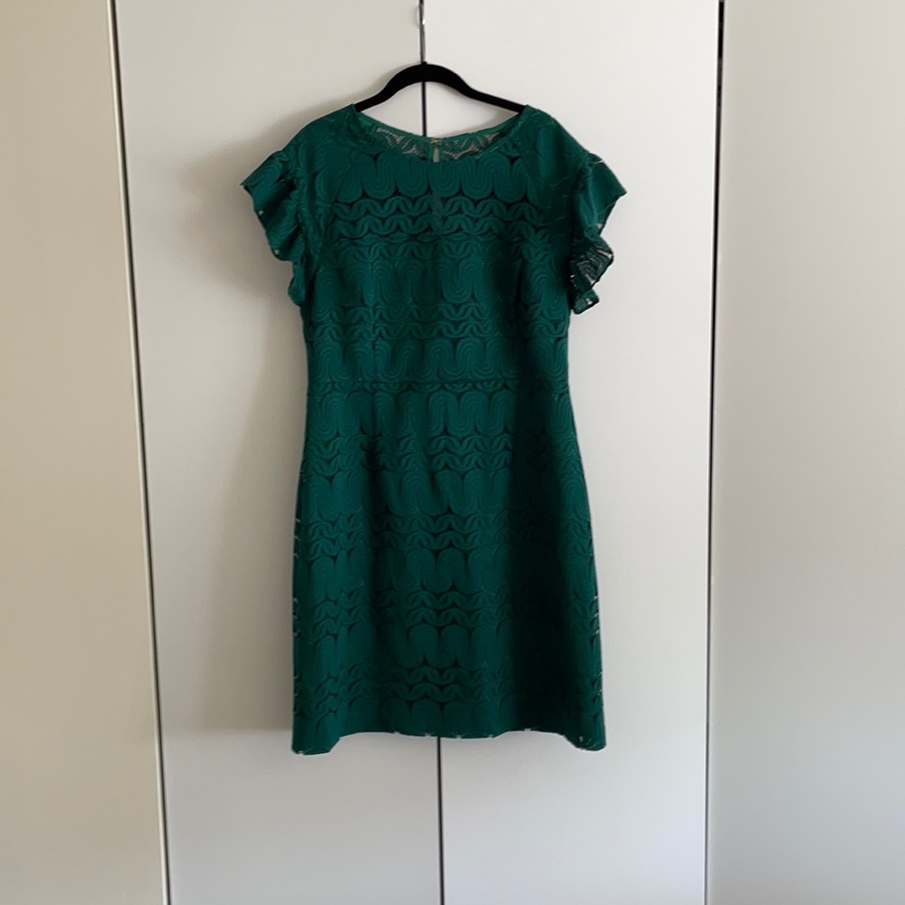 Trina Turk Mai Tai lace dress 14 green